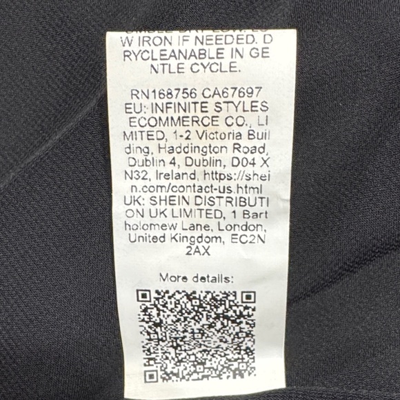 Black Sheer Butterfly Blouse 7XL - Picture 6 of 9